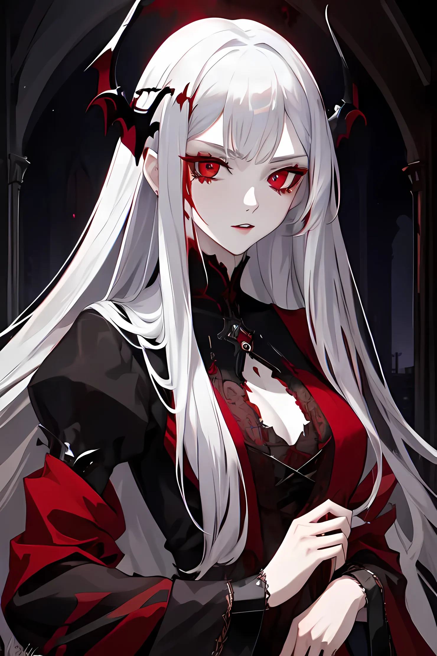 Give me your blood (Edvige) by @Recu | AI art in AnimeGenius