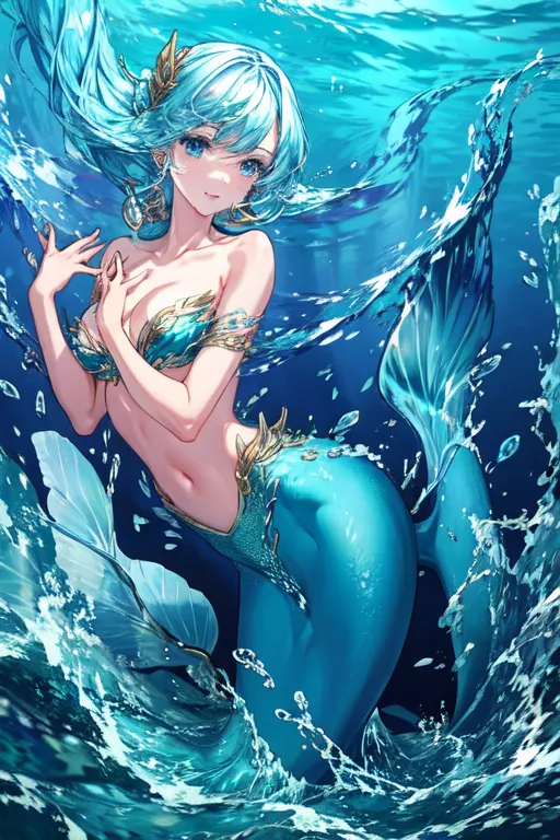 beautiful anime mermaid, | Stable Diffusion | OpenArt