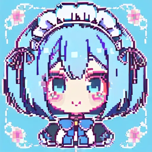 32x32 pixel art of an anime character