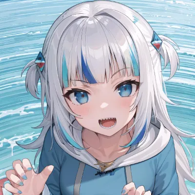 AI-generated Gawr Gura Art