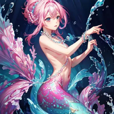 mermaid character: AI-generated art