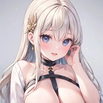 AI-generated blushing girl art