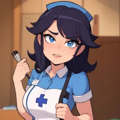 A cartoon woman lighting a fire