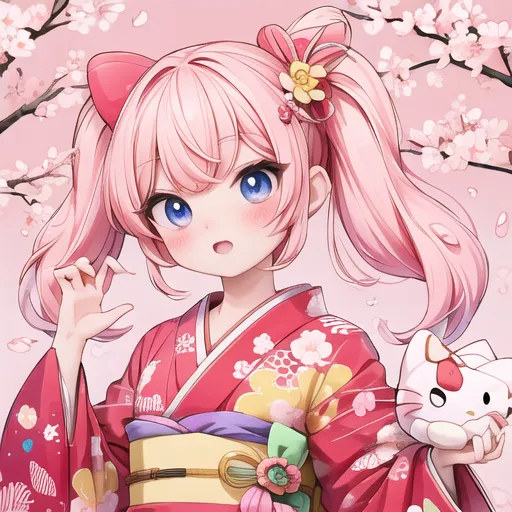 AI Art: Kimono Anime Girl
