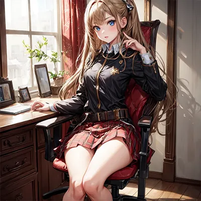 AI anime character with upskirt