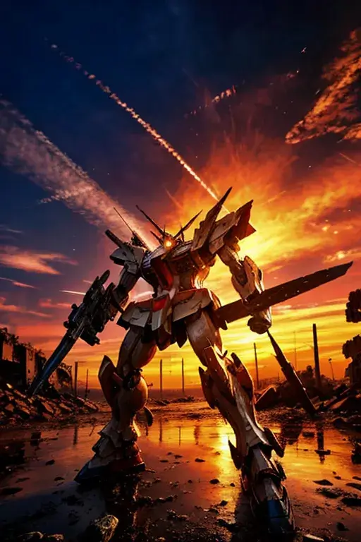 AI-Drawn Gundam Fan Art